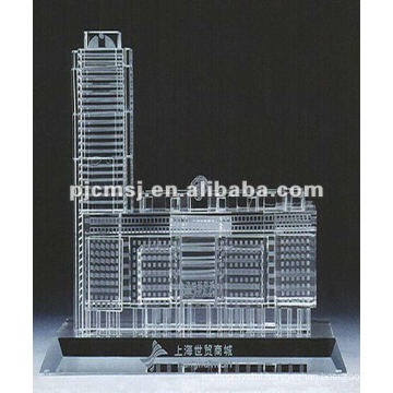 2015 Exquisited 3d Crystal buildings,customize glass Business center model